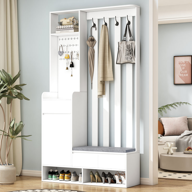 Hall Tree 100cm Wide, White