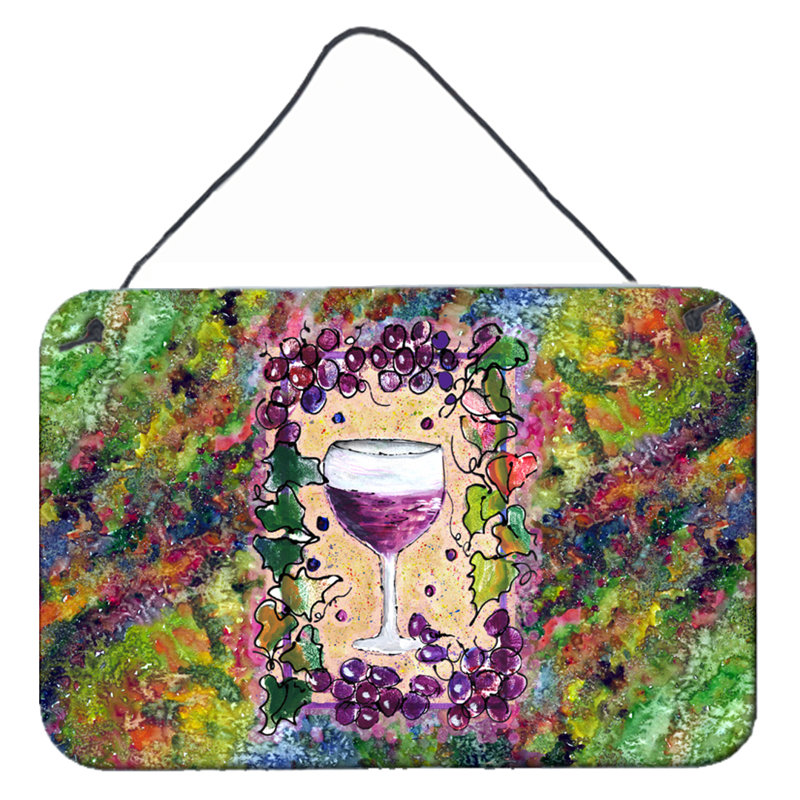 Wine by Sylvia Corban Painting Print Plaque, 8" H x 12" W x 0.02" D