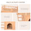 Maison pour chat en bois à 2 niveaux