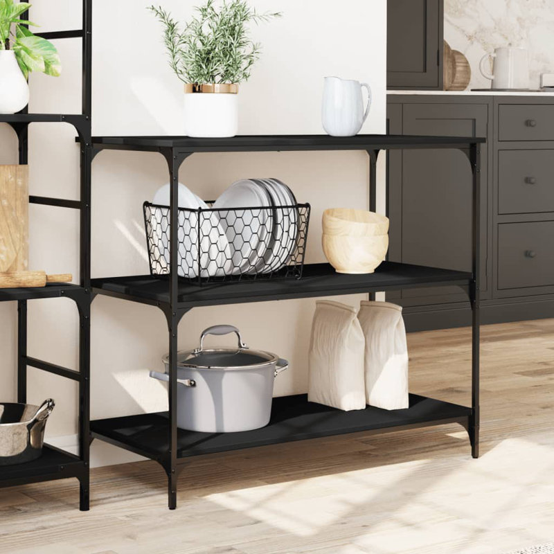 Kitchen Serving Cart, Black