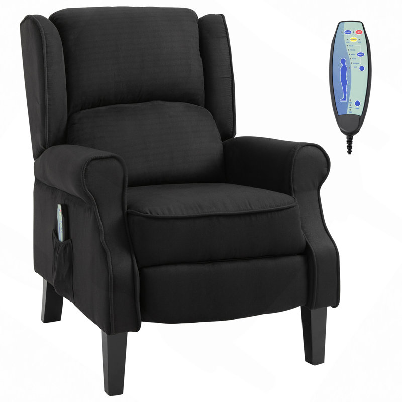 Fauteuil de massage Finnley, Tissu noir