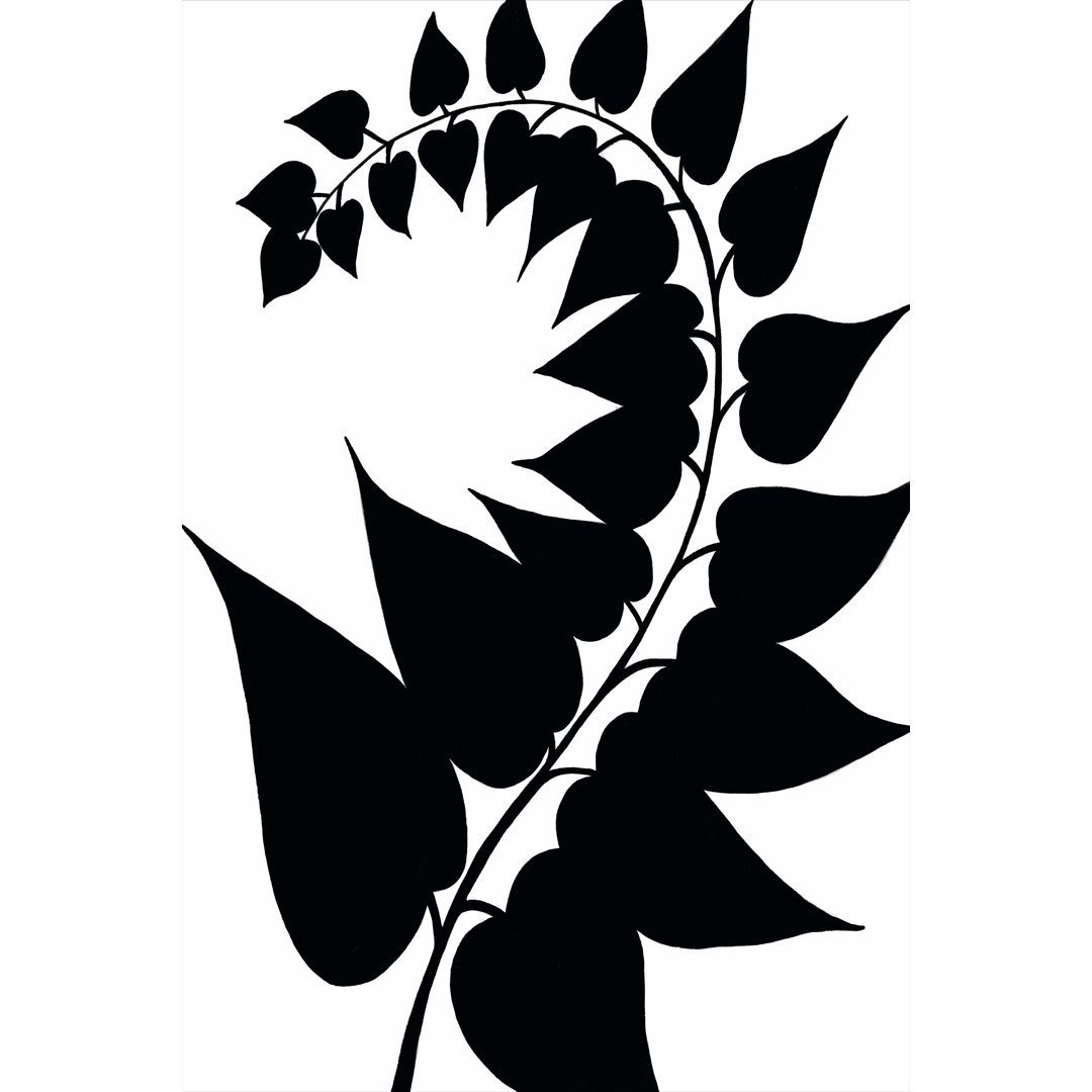 Leaf Silhouette IV by Chariklia Zarris - Wrapped Canvas Print