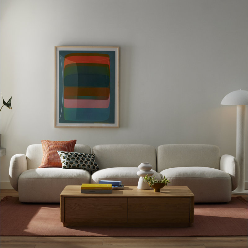 Isles 113'' Upholstered Sofa, Mellow Ivory Chenille