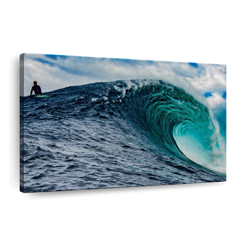 «Seascapes And Ocean Ocean Wave Surfing», reproduction sur toile, H 26 po x l 39 po x P 1,25 po