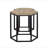 Natural and Black 2-Piece Nesting Table