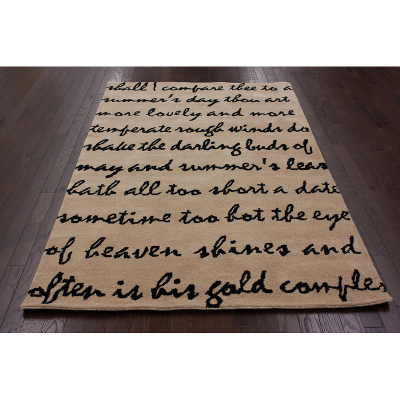 Tapis taupe Marbella Poem, 5 pi x 8 pi