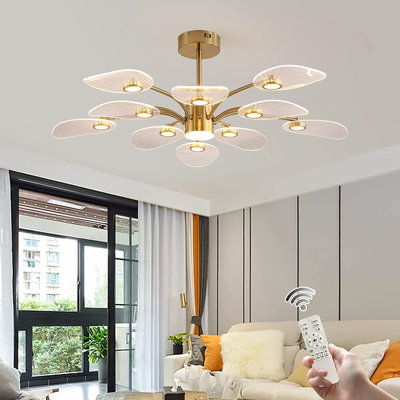 10 - Light Dimmable Sputnik LED Chandelier with Remote Control Included