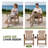 7-Piece 6-Person Rectangular 59" Long Patio Dining Set With Umbrella Hole-1500380860