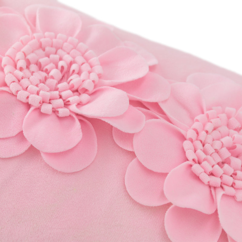  Sunflower Lumbar Rectangular Indoor/Outdoor Pillow Cover, Pink