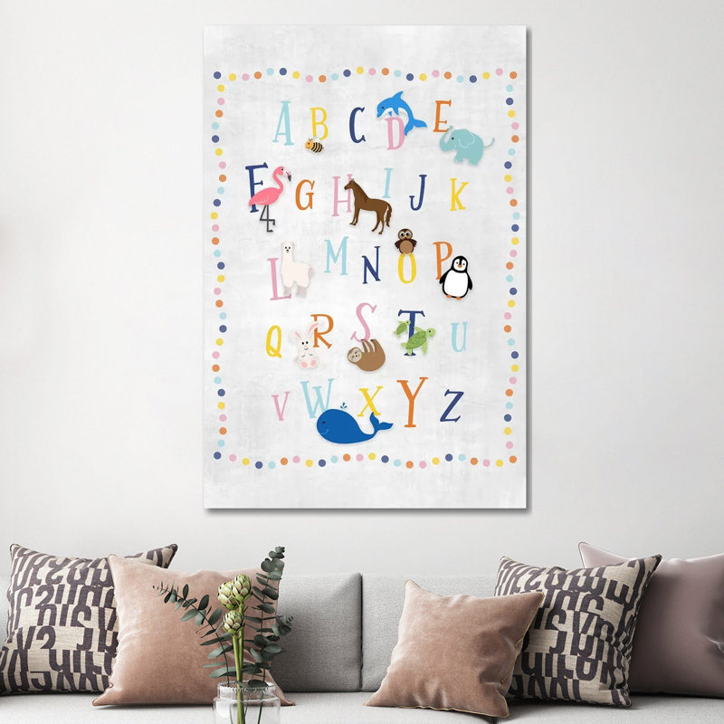 Animal Alphabet by Natalie Carpentieri - Wrapped Canvas Gallery-Wrapped Canvas Giclée, 152.5 cm H x 101.5 cm W