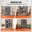Armoire de rangement à 9 couches pour café foncé, tablette compacte réglable en panneau de particules pour collections multimédia