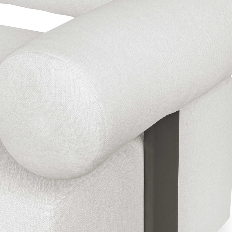  Canapé d'angle extérieur avec traversin blanc