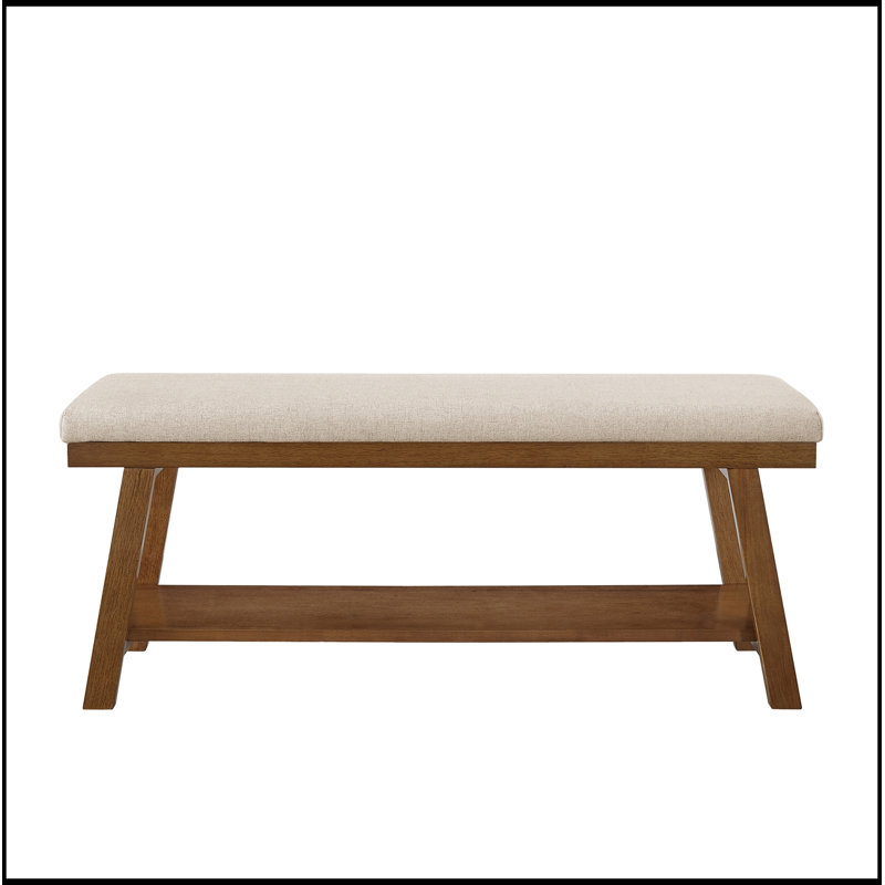 Alcester revêtu de lin avec tablette de rangement, Beige