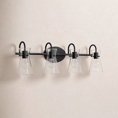 4 Light Transparent Dimmable Vanity Light