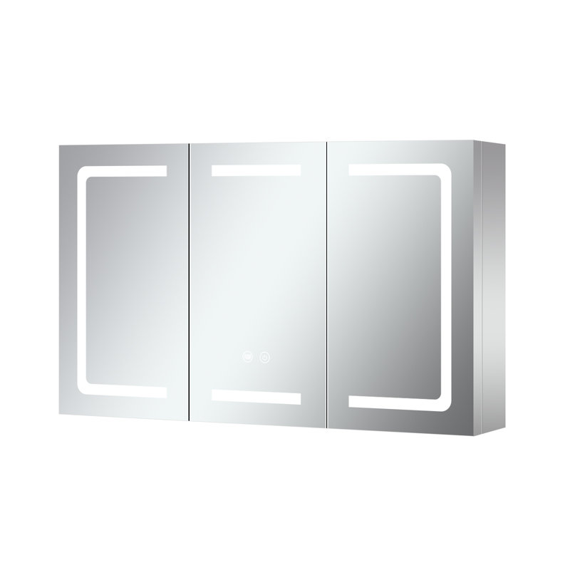 Gerding 39.3'' W 23.6'' H Frameless Medicine Cabinet With Mirror And Led
