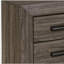 Table de chevet 2 tiroirs gris vieilli