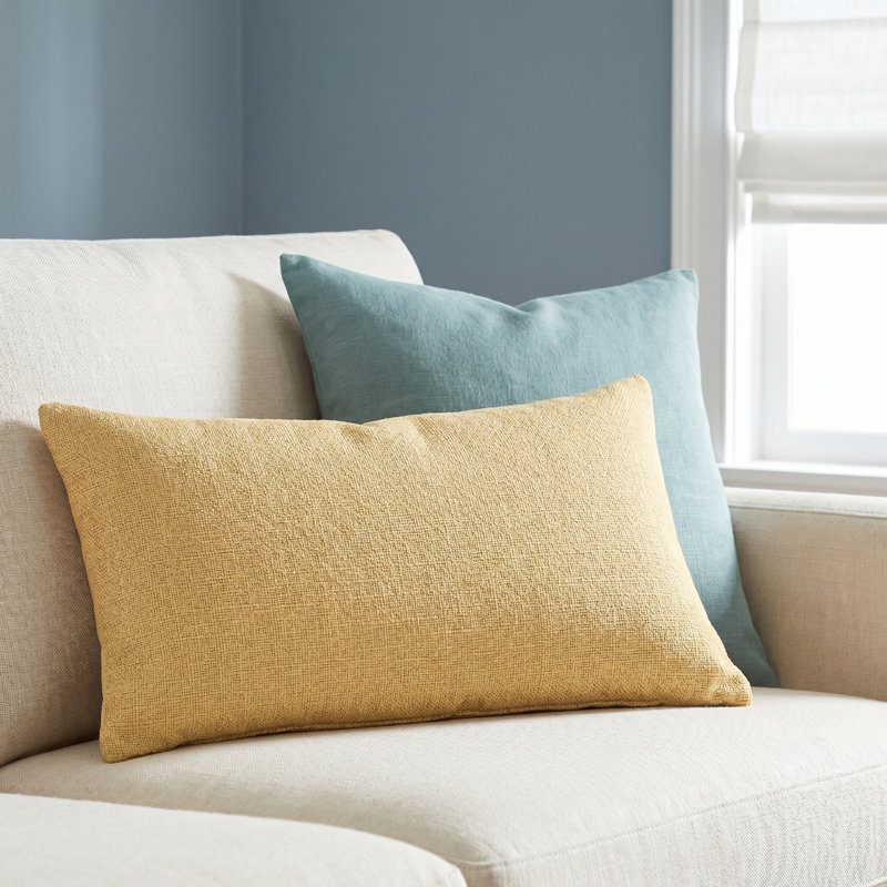 Birch Lane Coolidge Throw Pillow Lumbar, Polyester, Yellow
