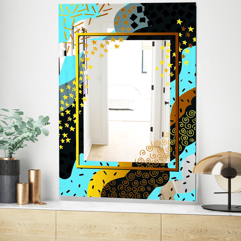 Miroir de coiffeuse moderne et ludique, H 39,4 po x l 29,5 po
