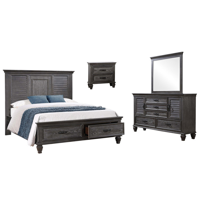 Ensemble de chambre à coucher 4 pièces Staats, Très grand, Blanc