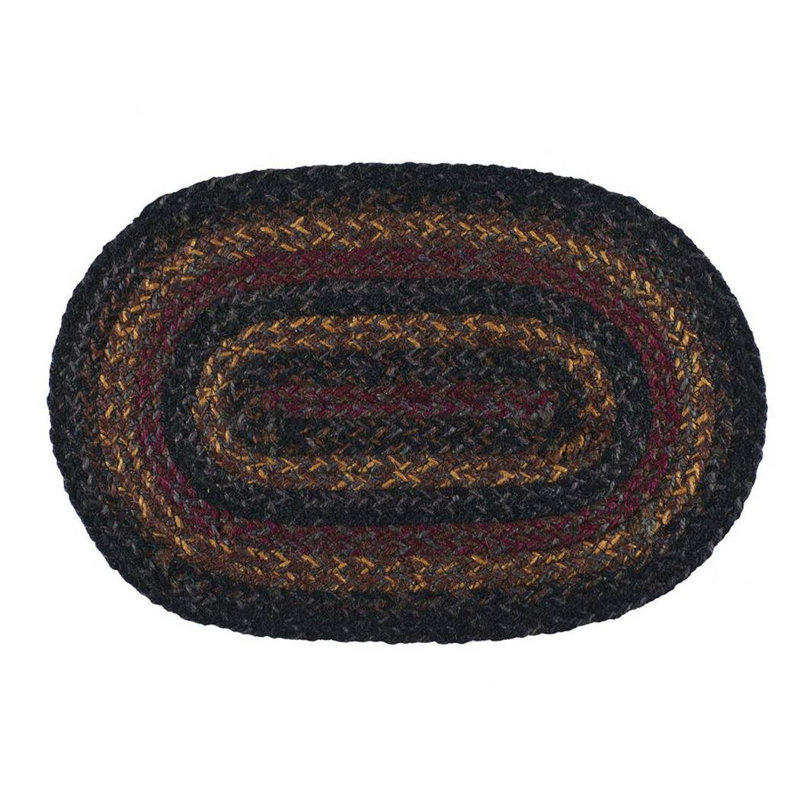 Chalres Area Rug, Black/Brown/Red/Gray, 19"L x 13"D