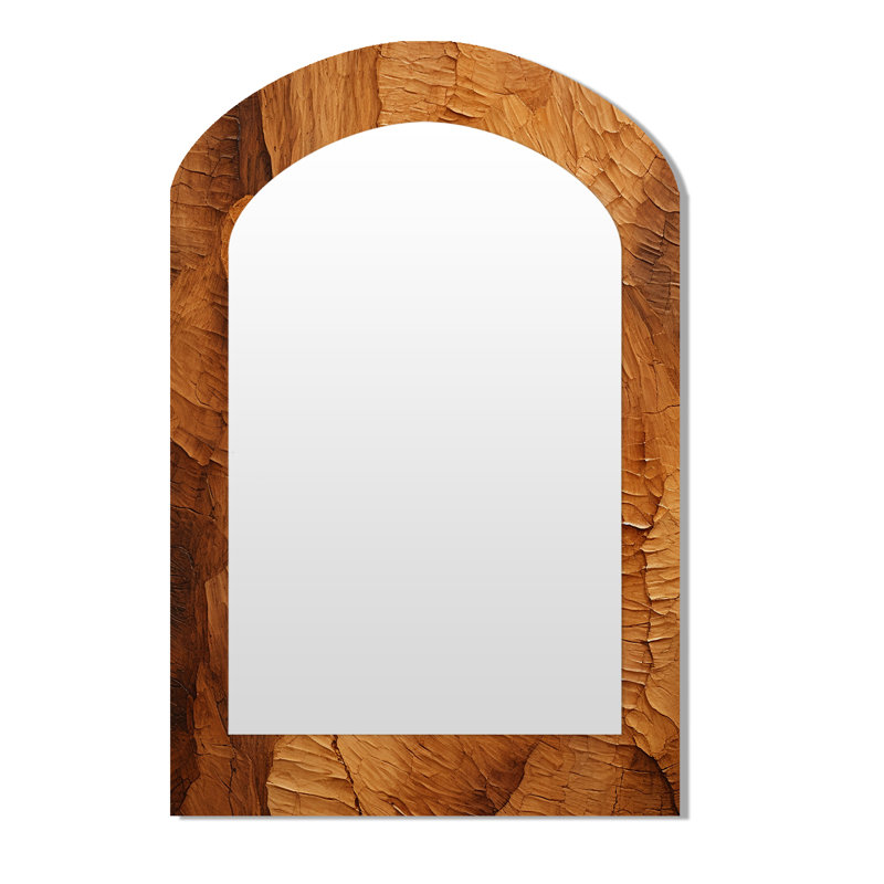 Miroir mural brun moderne, 43 po x 33 po