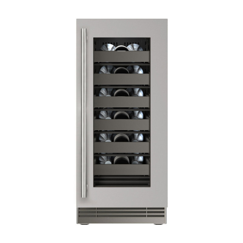 U-Line 15"W. Home 2.8 Cu.Ft. Wine Refrigerator - Panel Ready, Stainless Steel Frame