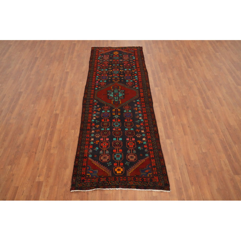 Tapis de couloir traditionnel en laine rétro 3 x 10