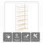 Bibliothèque pliante, organisateur de rangement de bibliothèque portable pour bureau à domicile, sans assemblage-200155598