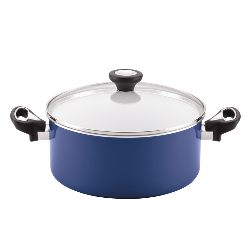 Blue 12-Piece Nonstick Ceramic and Aluminum Cookware Set