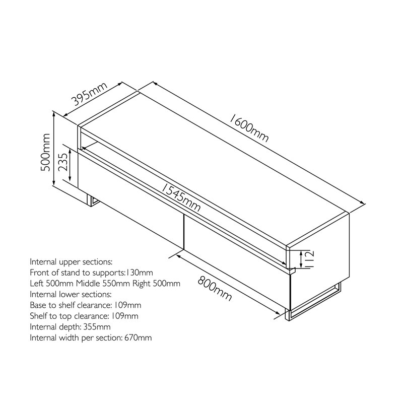 Chavtika TV Stand for TVs up to 85"