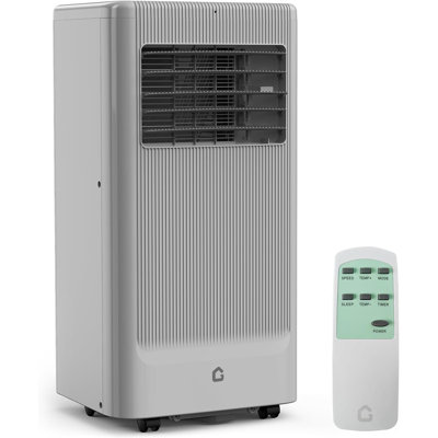 Climatiseur portatif, refroidissement, déshumidification et ventilateur de 10 000 BTU, fonctionnement silencieux et mobilité facile, télécommande, qualité de l'air améliorée pour la maison et le bureau