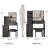 Vanity Table With Cushioned Stool & Large Sliding Mirror, Multi-Layer Storage For Small Spaces, Black, , , Ul Compliant Left Bedside Cabinet In Padded Massive Limited Bedroom-299188924