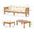 Blaise Outdoor 3-Piece Acacia Wood Conversation Set