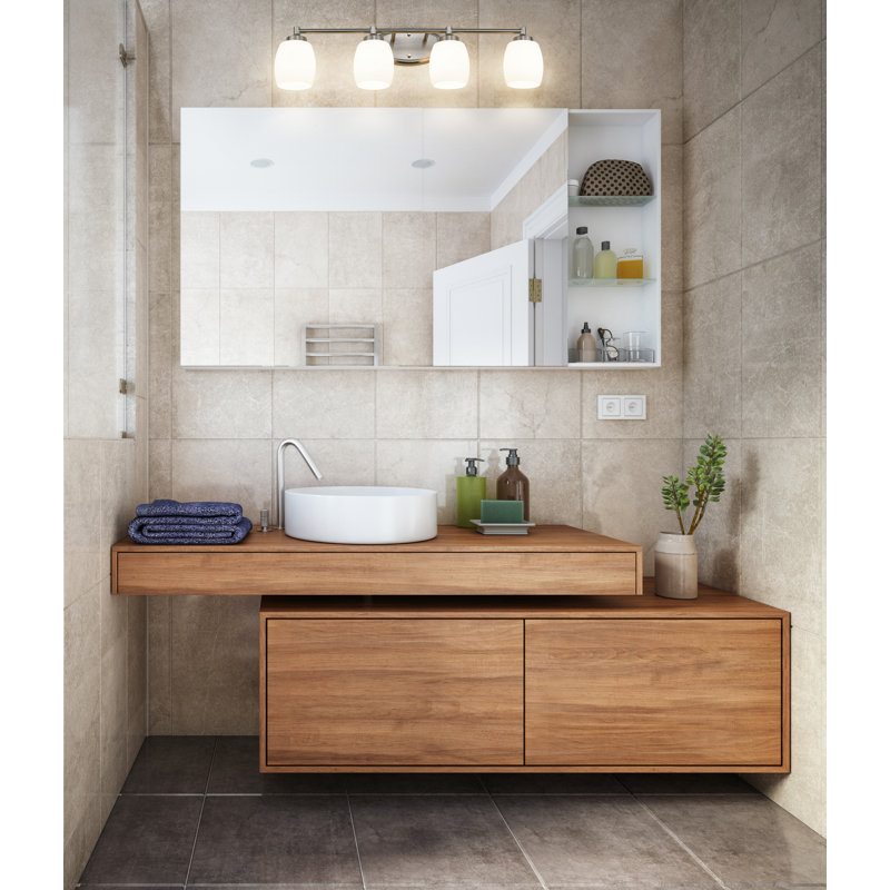 Fenella 4 Light Vanity, Brushed Nickel