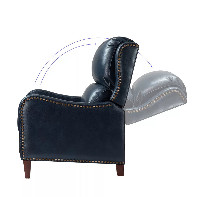Ipina Leather Match Manual Recliner, Black