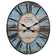 Rachual Decorative Oval Wood Wall Clock with Distressed Finish
