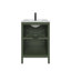 Ensemble de meuble-lavabo autoportant 24 po Amandie en vert forêt avec plateau en céramique blanche-1414554290