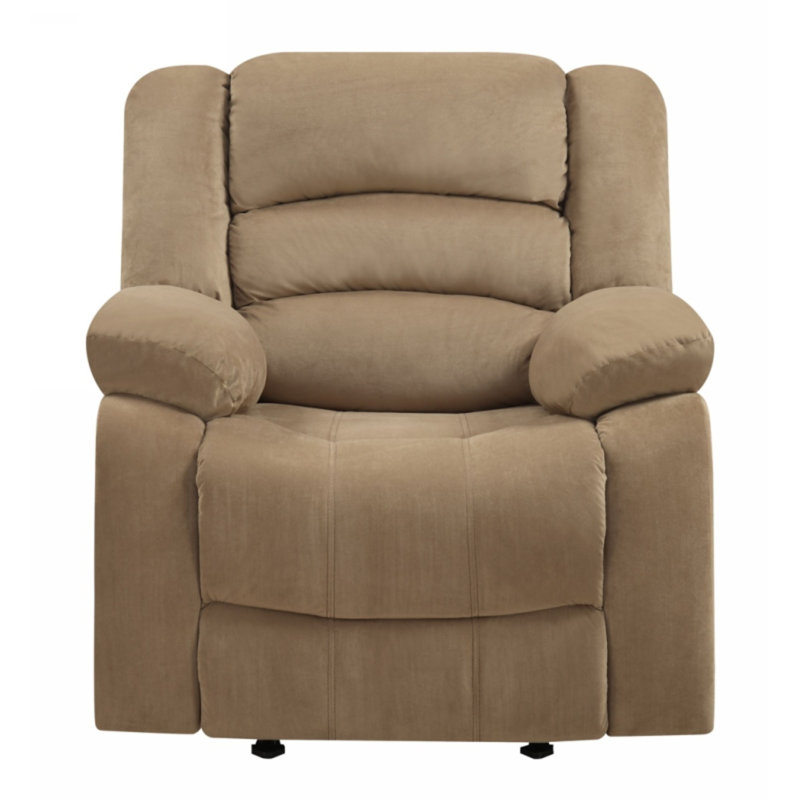 Fauteuil inclinable manuel en cuir 37 po, Similicuir beige