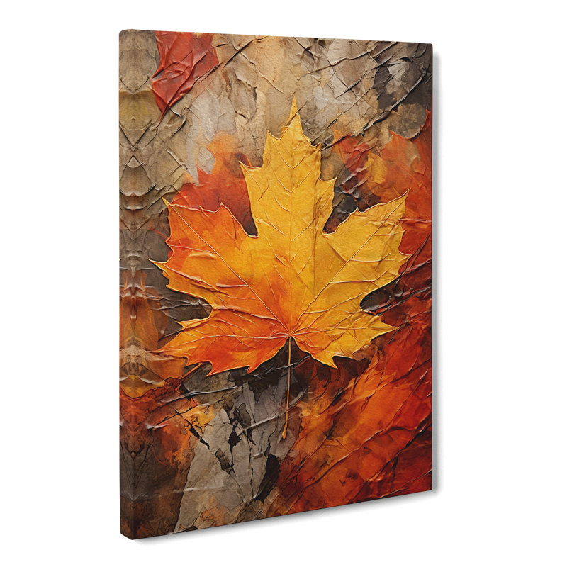 Leaf Expressionism Art No.3 - No Frame Print, 60cm H x 40cm W x 3cm D
