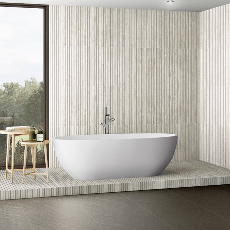 Kenridge Ribbon 24X48 Matte Porcelain Tile, White