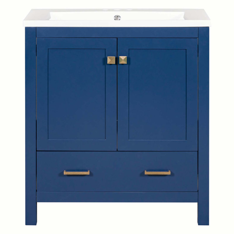 Base de meuble-lavabo simple 29,4 po seulement, Bleu