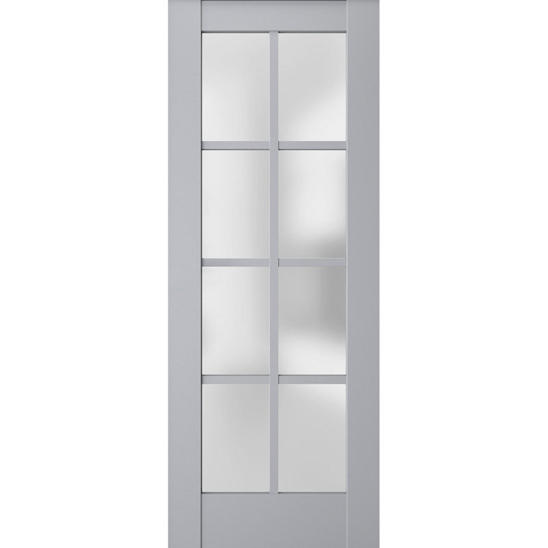 Dalle de porte standard en bois manufacturé massif Veregio, 36 po x 84 po, Gris