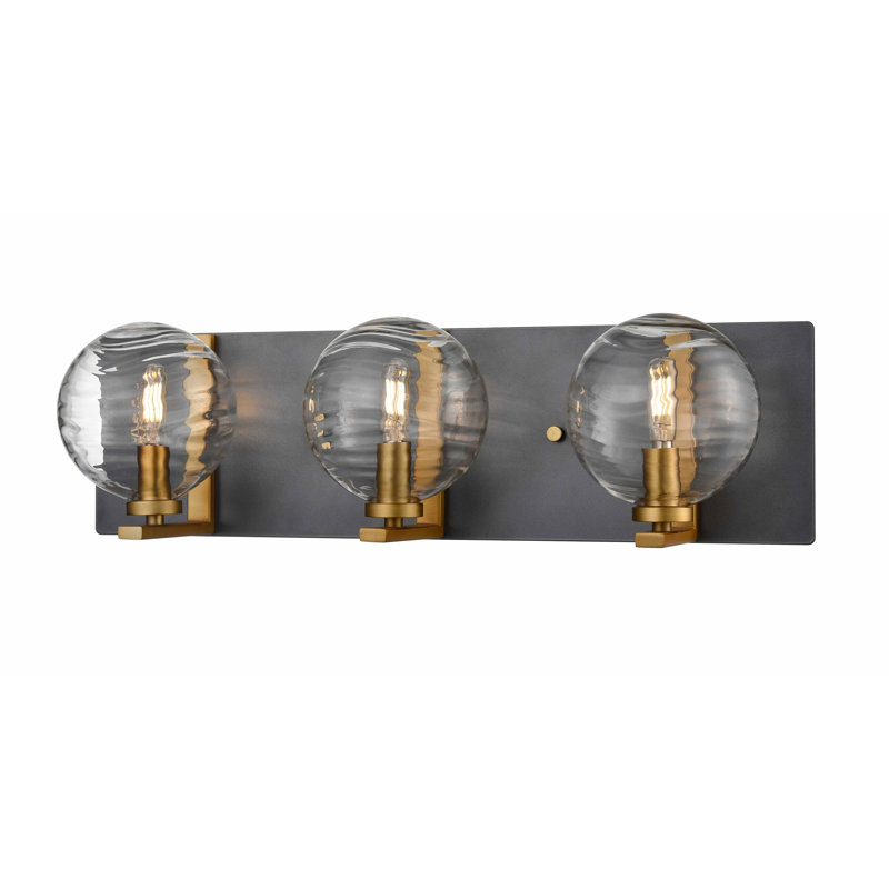 Éclairage pour meuble-lavabo Colombard, Laiton / Noir, 3