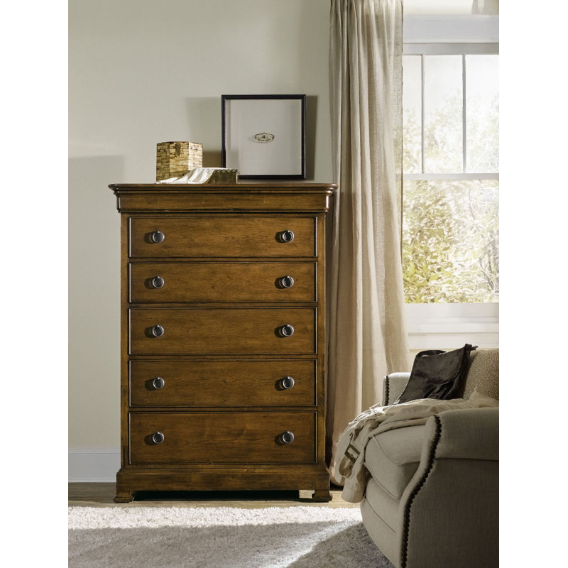 Archivist Solid Wood 44'' W 5 - Drawer Dresser