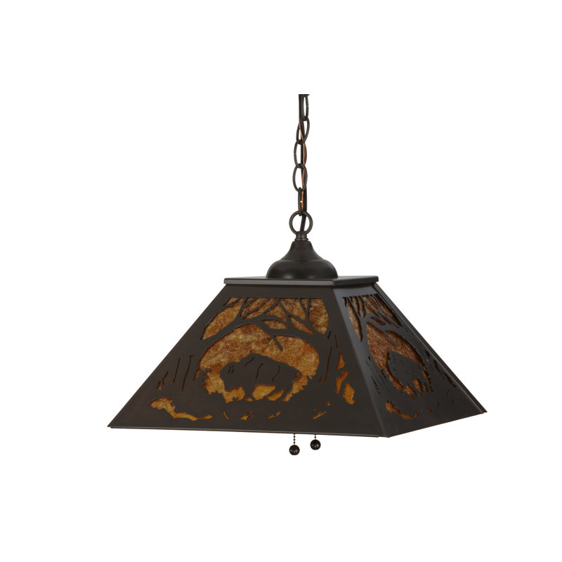 Luminaire suspendu conique unique à 2 lumières
