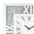 Detroit Glam Square Wall Clock in Mirrored and Faux Diamonds