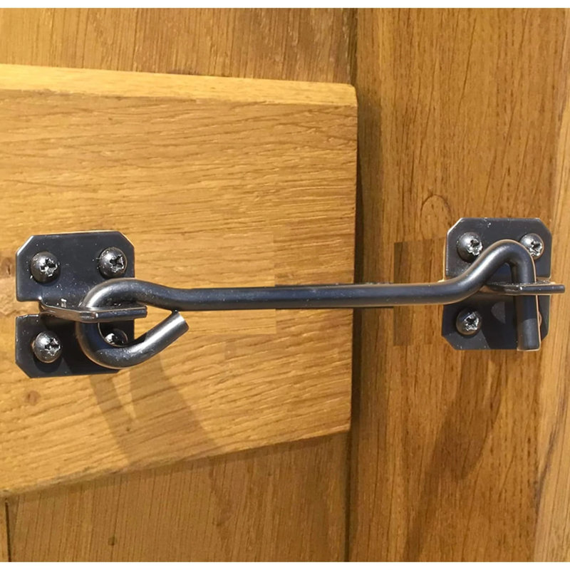 Cabin Hook Bolt, Black, 15cm H x 4cm W x 3cm D