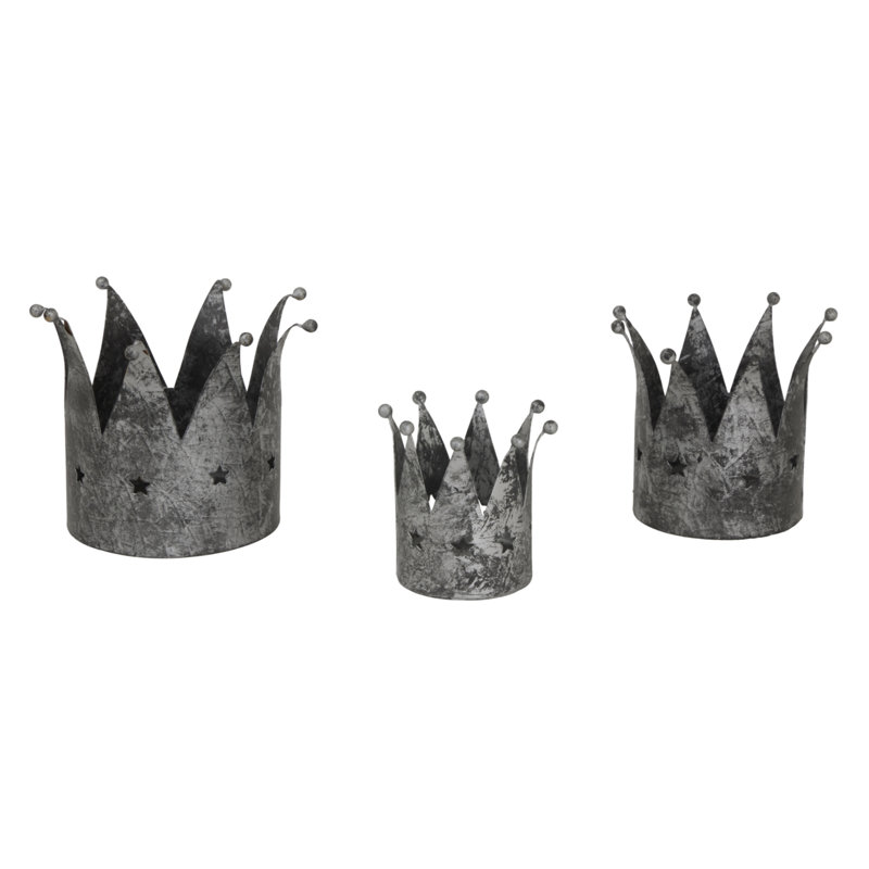 Andrian Metal Candle Accessories, Silver, 10cm H x 10cm W x 10cm D