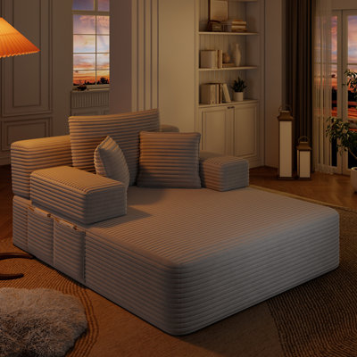 Frameless Design & Compression Foam Sofa