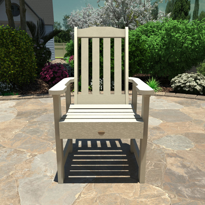 Chaise de patio Arbnora, Blanc délavé